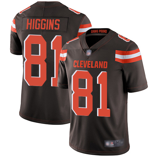 Cleveland Browns Rashard Higgins Men Brown Limited Jersey 81 NFL Football Home Vapor Untouchable